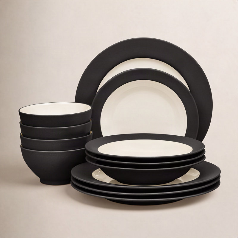Service de table 12 pièces Noritake Colorwave, service pour 4, Graphite