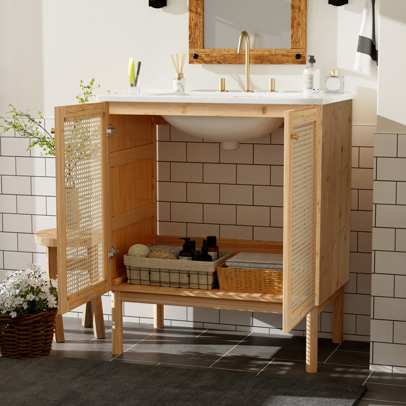 30'' Single Bathroom Vanity With Ceramic Top