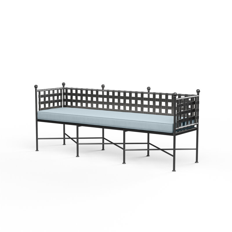 Provence Outdoor Bench, Canvas Skyline Sunbrella®