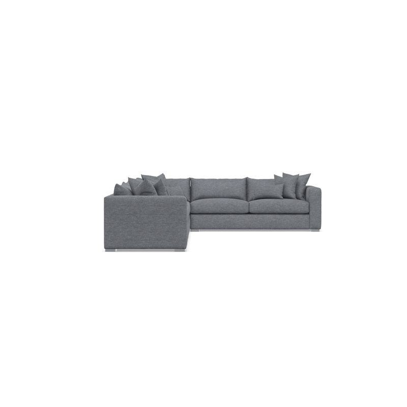 Sectional, Gray Polyester