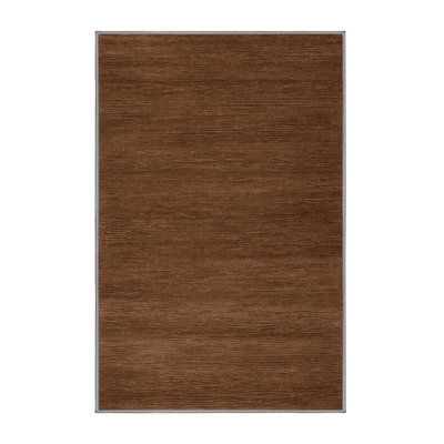 Machine Washable Solid Brown Area Rug