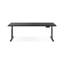 Bureau rectangulaire en bois massif noir-130155125