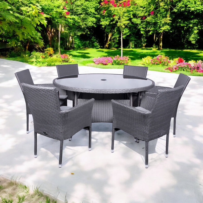 MALAGA 6 Seater Stacking Dining Set