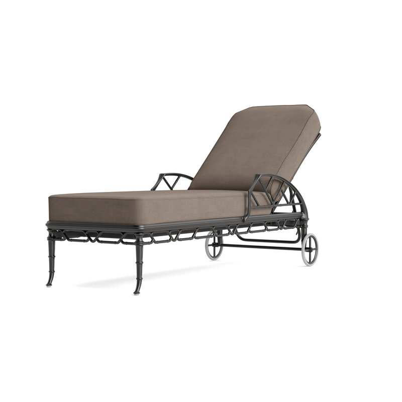 Calcutta Outdoor Chaise Lounge, Fusion Charcoal, Textured Pewter