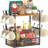 2 Tier Coffee Bar Organizer Countertop Station Shelf For Home Office, Multi-Functional Coffee Mug Cup Holder Stand, Accessory Storage Rack With 12 Hooks, Space-Saving Coffee Nook Enhancer
