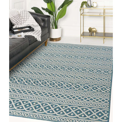 Tapis intérieur / extérieur bleu Alverez