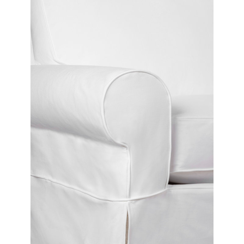 Porter 84'' Slipcovered Sofa, Bayou Off White Canvas