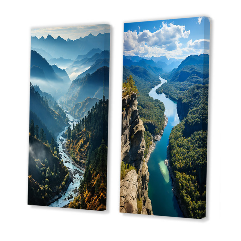 «USA Adirondack Mountains New York V», 2 pièces, Toile tendue, H 40 po x l 40 po
