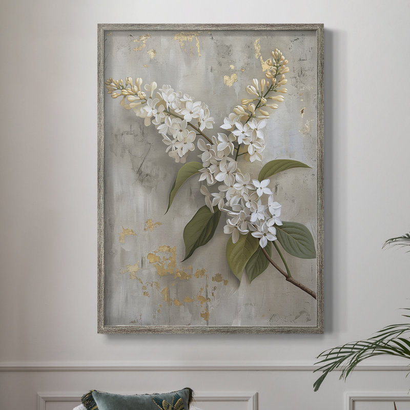 Reproduction encadrée FLORAL Series CCLVII - bois massif, H 15 po x l 12 po