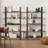 5-tier Industrial Bookshelf With Reinforced Back Baffle For Home Office, Rustic Brown
