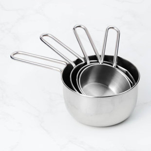 Ensemble de gobelets de mesure en acier inoxydable 4 pièces huche cuisine