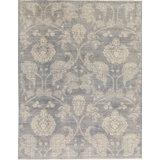 Hand-Knotted High-Quality Gray/Ivory Area Rug