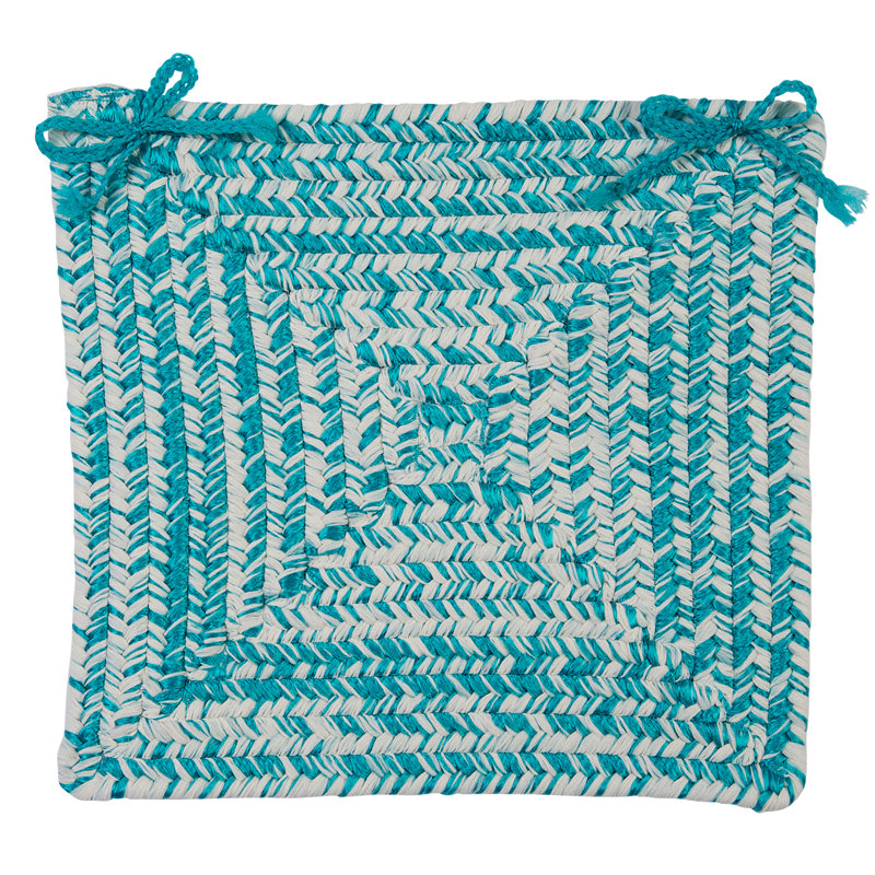 Coussin de coussin de chaise d'extérieur Ashiah, Aquatique