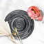 Napperon rond rond en perles de rocaille, noir argenté 13 po - Napperon de table décoratif