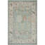 Meadow Oriental Hand-Knotted Wool Area Rug in Willow/Coral/Gray-331644089