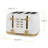 West Bend Timeless 4-Slice Toaster, in White/Gold