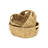 Laelia Set of 4 Oval Water Hyacinth Storage Baskets, Braided Bins with Handles for Living Room