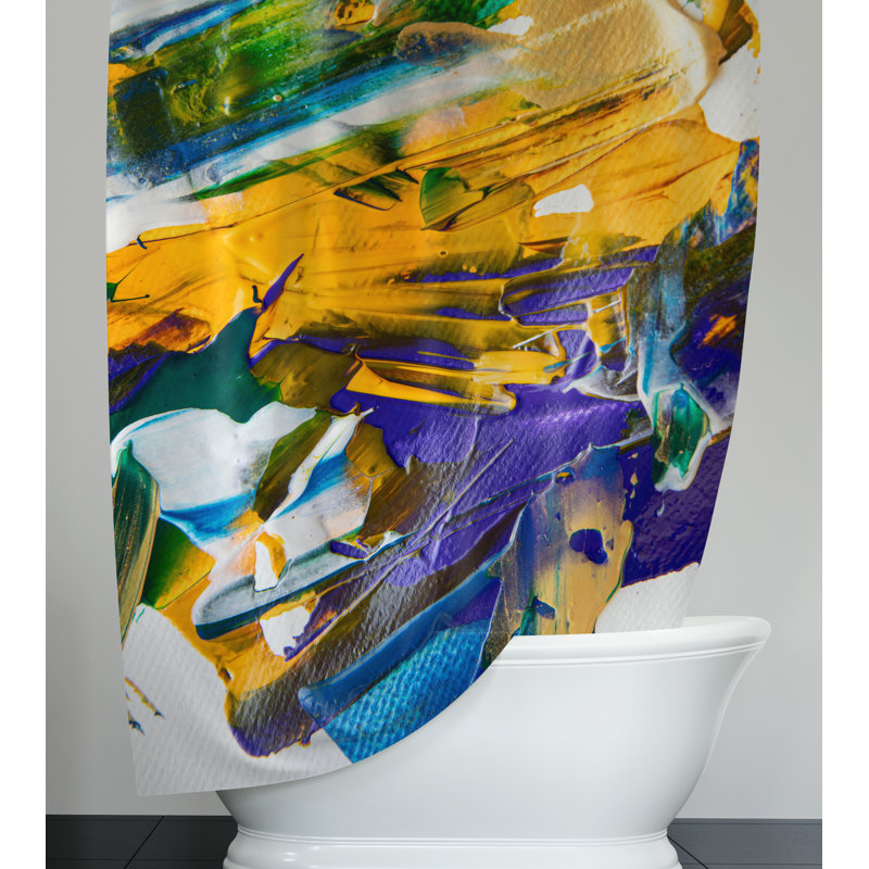 Rideau de douche abstrait, L 70 po x L 72 po