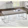 Table basse rectangulaire avec base en métal