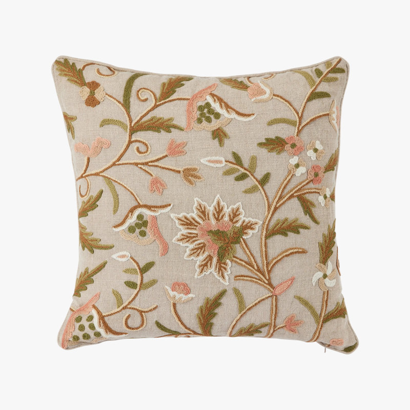 Blush Bloom Pillow Cover & Insert, Square