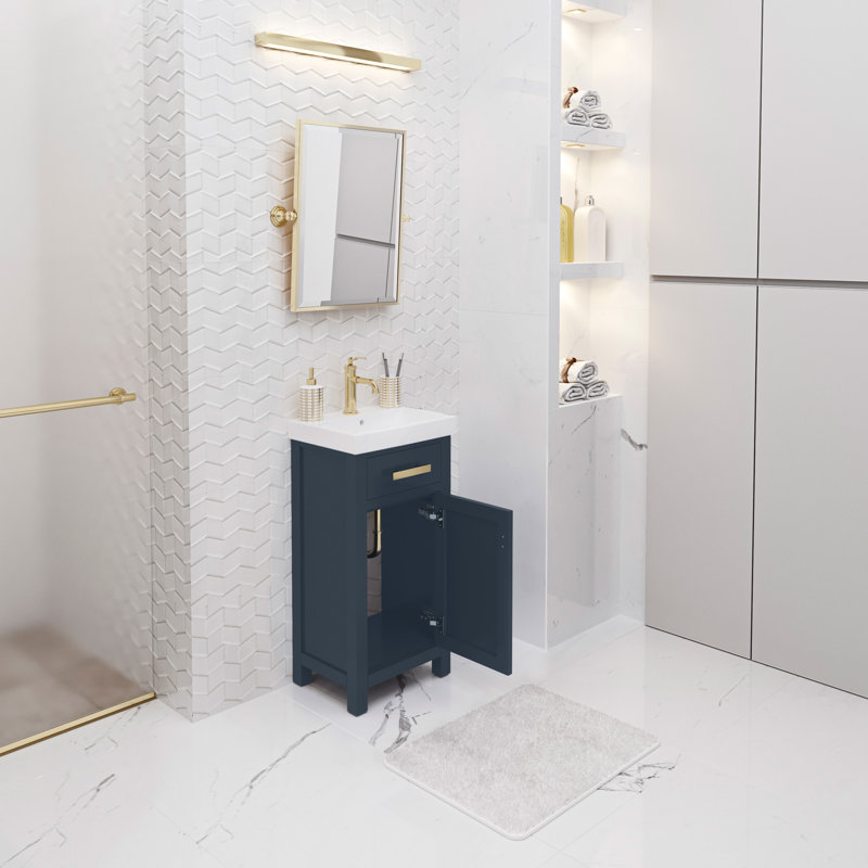 Robinet de meuble-lavabo simple 18 po Prestwyck Mia, Bleu monarque, Doré