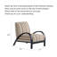 Fauteuil d'appoint de style médiéval rayé en tissu imprimé avec structure en acier au carbone pour le salon