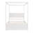 Wood Canopy Bed With Trundle Bed ,Size Canopy Platform Bed With Support Slats .No Box Spring Needed, Brushed