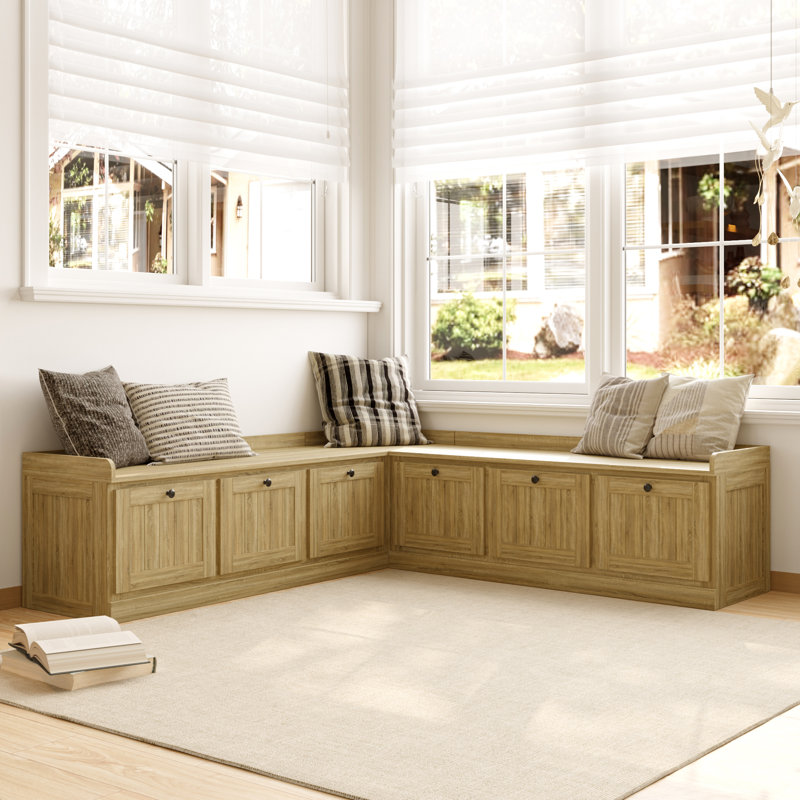 Banc de rangement en coin pour chaussures