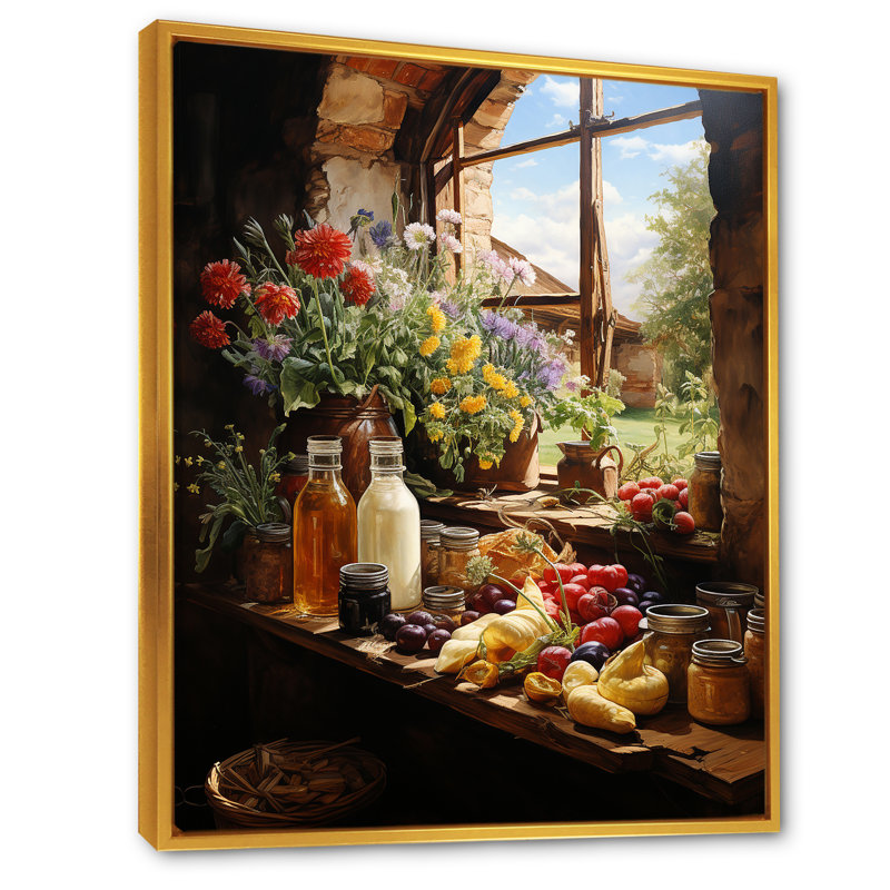 French Cheese Symphony I, Cadre flottant doré, 32" H x 24" W