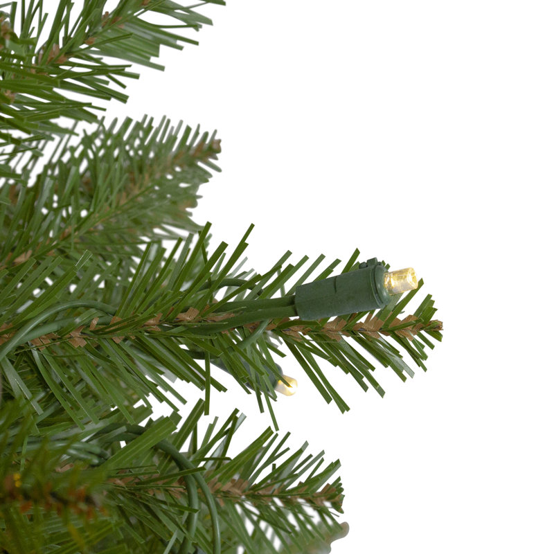Pre-Lit Northern Pine Artificial Christmas Tree Multi Lights, 6.5', Warm White