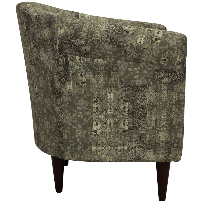 Lau Upholstered Barrel Chair, Pewter