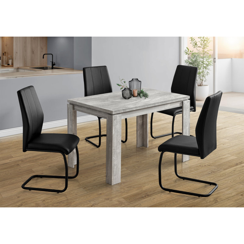 Dining Table, 48" Rectangular, Small, Kitchen, Dining Room, Laminate, Contemporary, Modern, Gray