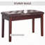 Banc de piano avec coussin en similicuir et structure en bois, capitonné pour plus de confort et de style-377942017