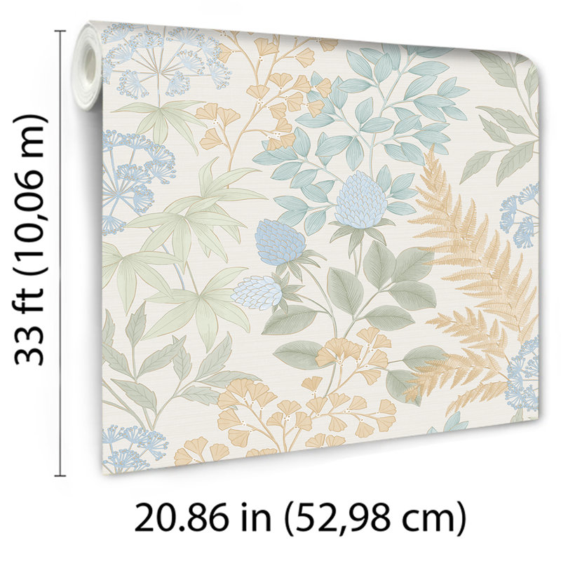 Gilded Bloom Cream Ground Wallpaper, Cream