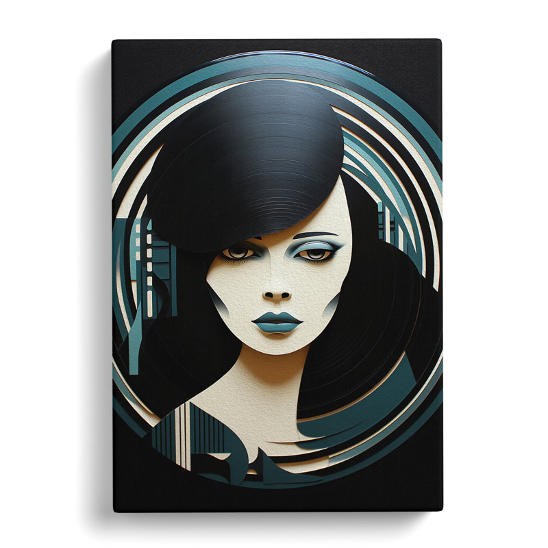 Vinyl Record - Wrapped Canvas, 76cm H x 50cm W x 3cm D