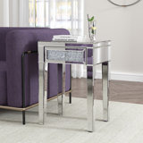 Amla Side Table Nightstand with Storage