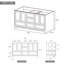 Base de meuble-lavabo double 60 po en bois massif sans lavabo-102403971