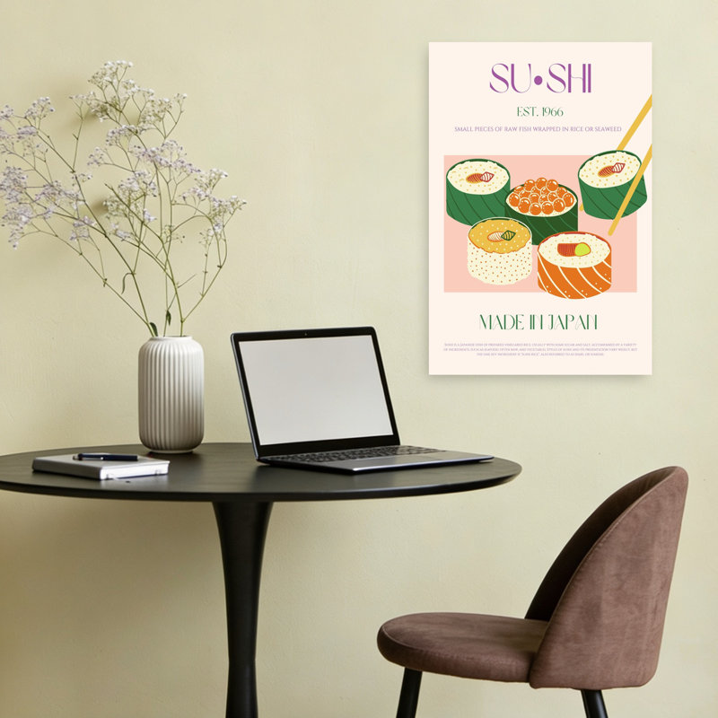 Colorful Sushi Rolls Colorful Traditional Fish Wall Art Print 1 Piece Wrapped Canvas Wall Art, 60.96cm H x 40.64cm W