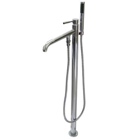Garniture de robinet de baignoire romaine à fixation sur le plancher à poignée simple Concord