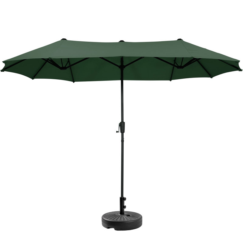 Parasol de patio 13 pi avec base, Vert