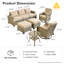 Ensemble de chaises berçantes d'extérieur 8 pièces-2081582253-2090397756
