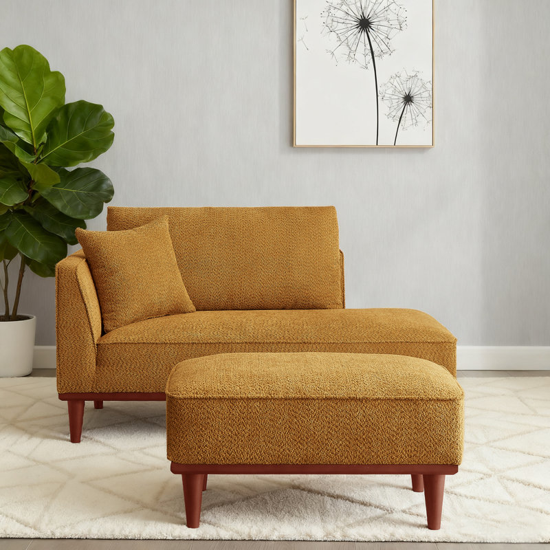 Lounges Chaise+Ottoman, Orange