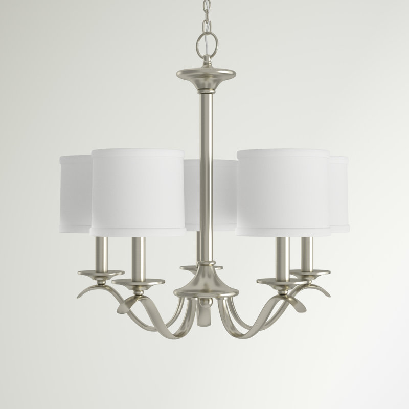 Lustre à 5 lumières Armindo, Nickel brossé
