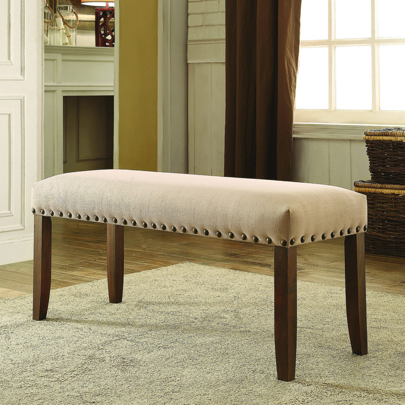 Barkley Linen Blend Upholstered Bench