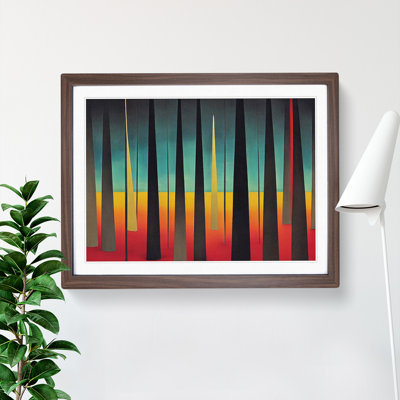 Abstract Pine Tree Forest Vol.5 - Framed Print