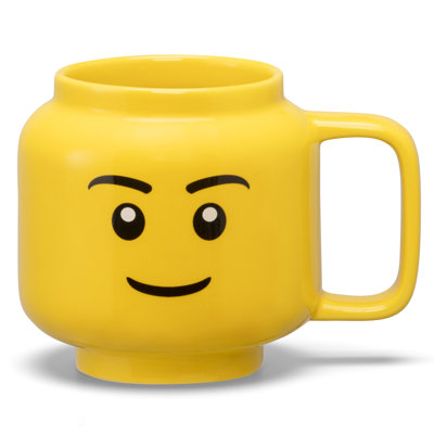 LEGO: Petite tasse en céramique - garçon - 8,6 oz (255 ml), tête de figurine jaune classique