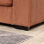 Canapé d'angle capitonné avec poufs amovibles, revêtement en velours côtelé, pieds noirs, canapé confortable avec poufs et rangement.