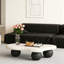 Table basse de 40 pouces en forme de nuage avec 3 pieds sphériques pour le salon, noir-1391243302-1391243307