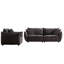 Salon, 3 + 1 en tissu de lin et structure en bois, avec 3 coussins pour une expérience d'assise confortable, coussins à structure recouverte, offrant un espace confortable