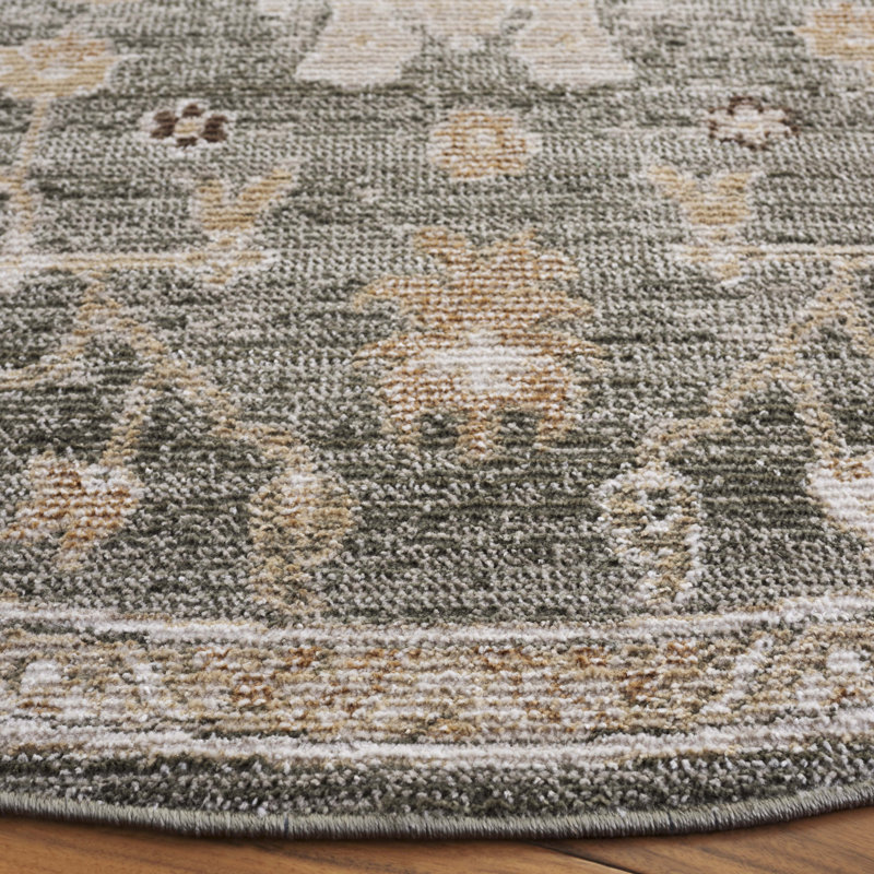 Aisleyne Vintage Look Area Rug, Round 183 X 183cm
